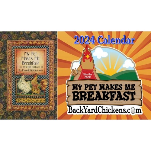 2024 BackYardChickens Calendar with Cookbook Gift Set-Free US Shipping