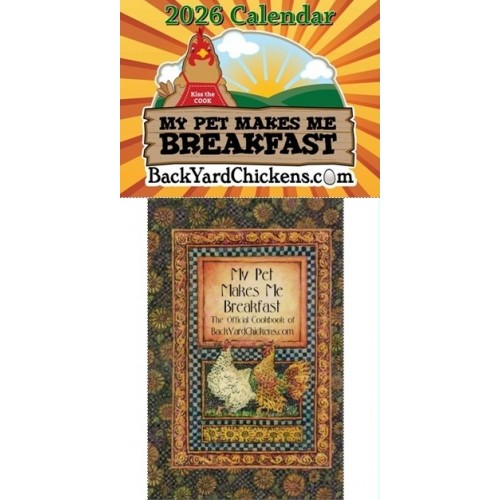 2026 BackYardChickens Calendar with Cookbook Gift Set-Free US Shipping