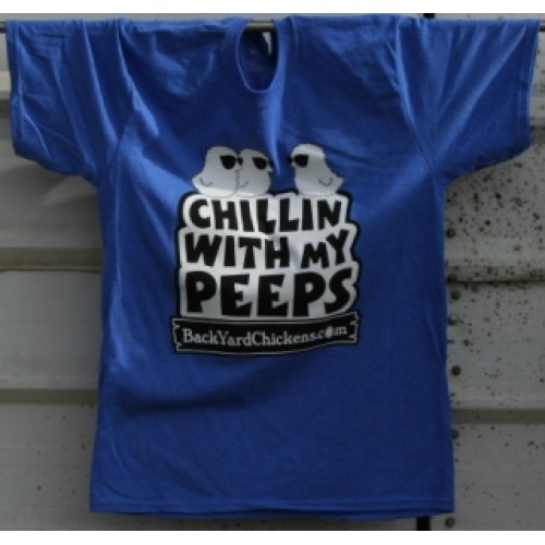 CLEARANCE! Chillin With My Peeps Unisex Tee- Blue Heather-Free US Shipping