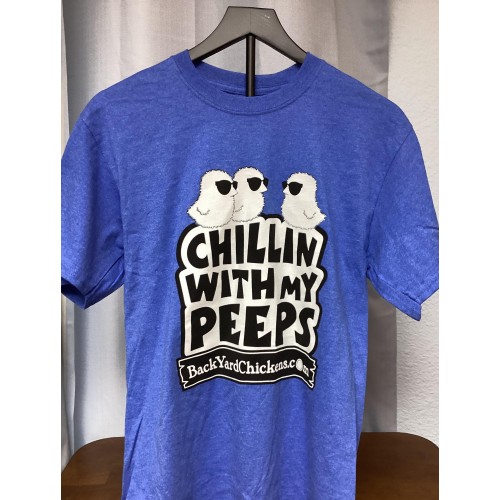 CLEARANCE! Chillin With My Peeps Unisex Tee- Blue Heather-Free US Shipping