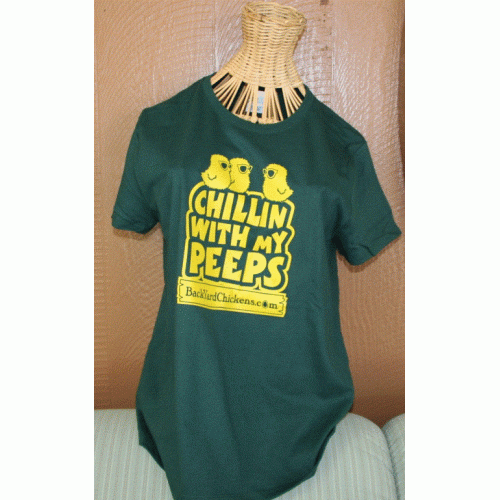 CLEARANCE! Chillin With My Peeps Youth Tee- Dark Green