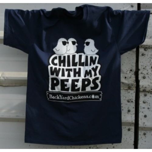 Chillin With My Peeps Unisex Tee- Navy-Free US Shipping