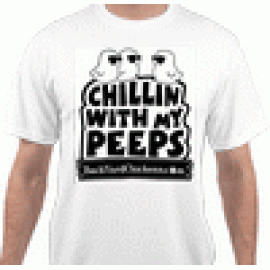 CLEARANCE! Chillin With My Peeps  Tee- White-Free US Shipping